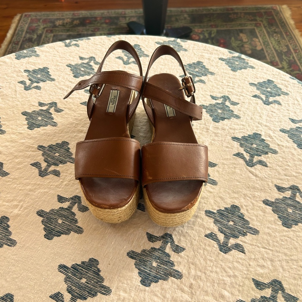 beautiful Prada platform sandals - near perfect condition!
